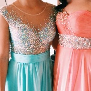 Tiffany blue prom dress